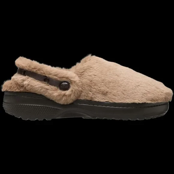 Croc Classic Unfurgettable Clog - Milk Chocolate  | Cozy Lined Comfort - Picture 2 of 3